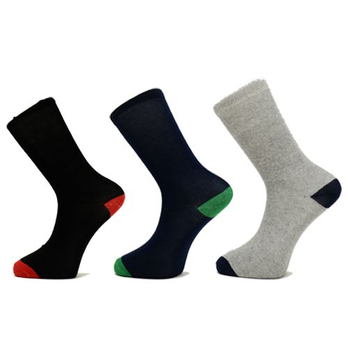 Authentic Men's 3 Pairs U-Wear Cotton Dress Socks- Set 3