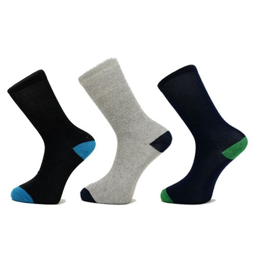 Authentic Men's 3 Pairs U-Wear Cotton Dress Socks- Set 42