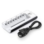 Ebl 8-Bay Smart Charger For AA AAA NIMH NICD Rechargeable Batteries