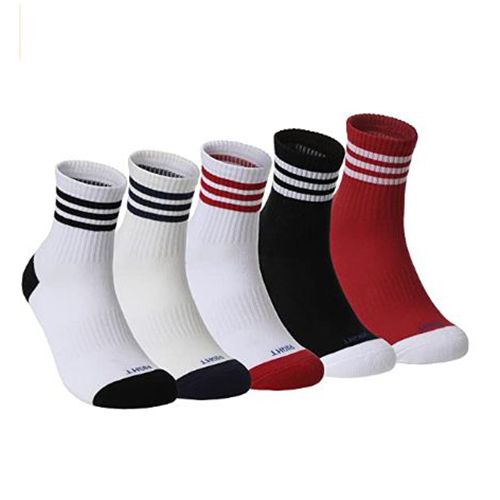 Perfect Corner Cotton Cushioned Athletic Quarter Socks For Men And Women 5-Pair- Set 224
