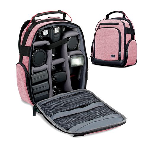 USA Gear Portable Camera Backpack For DSLR (Pink)2