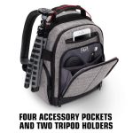 USA Gear Portable Camera Backpack For DSLR SLR Grey2