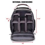 USA Gear Portable Camera Backpack For DSLR SLR Grey3
